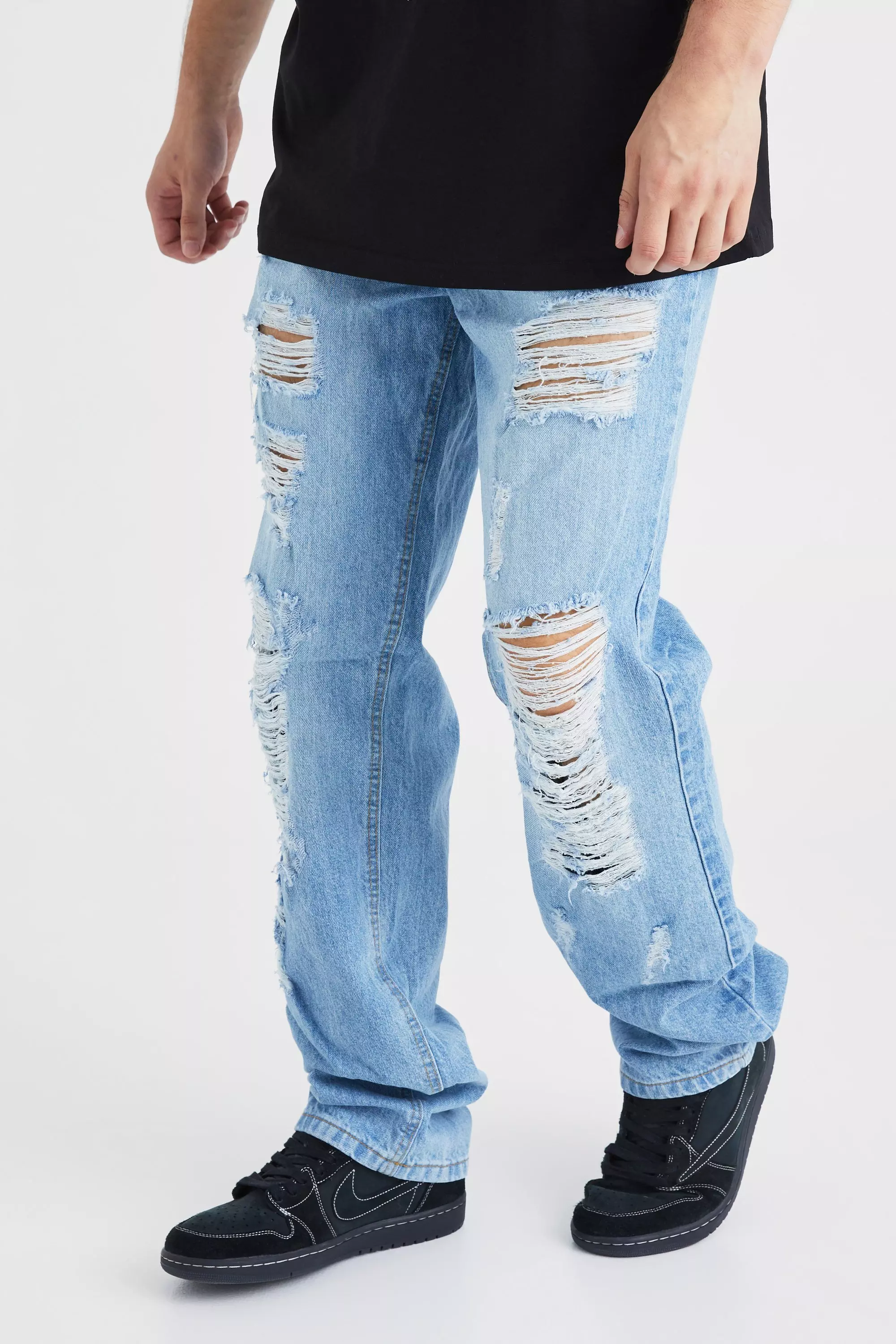 Extreme hot sale ripped jeans